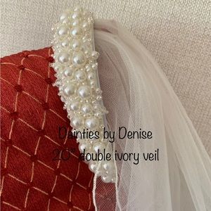 Handcrafted Ivory Pearl First Communion Headband